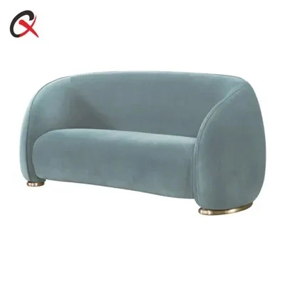Mėlynojo audinio sofa